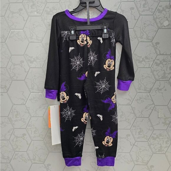 Nwt Disney Minnie Mouse Girl's Halloween Pajama Set - Picture 5 of 9